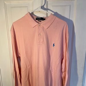 Men’s long sleeve polo.